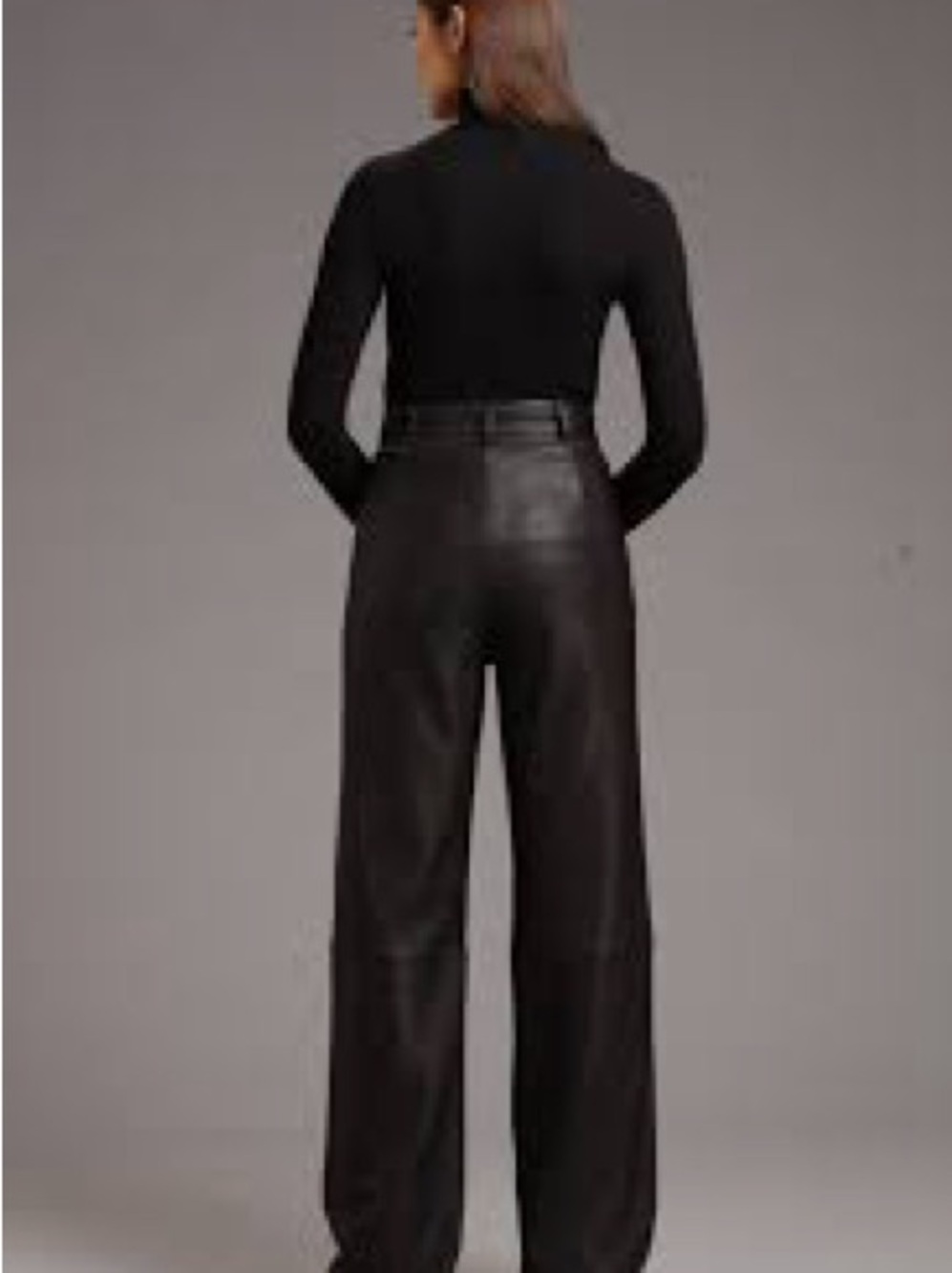 Lined Black Pleather Pants